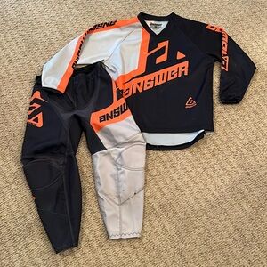 Boys Answer Dirtbike Jersey and Pants - Size Youth Large